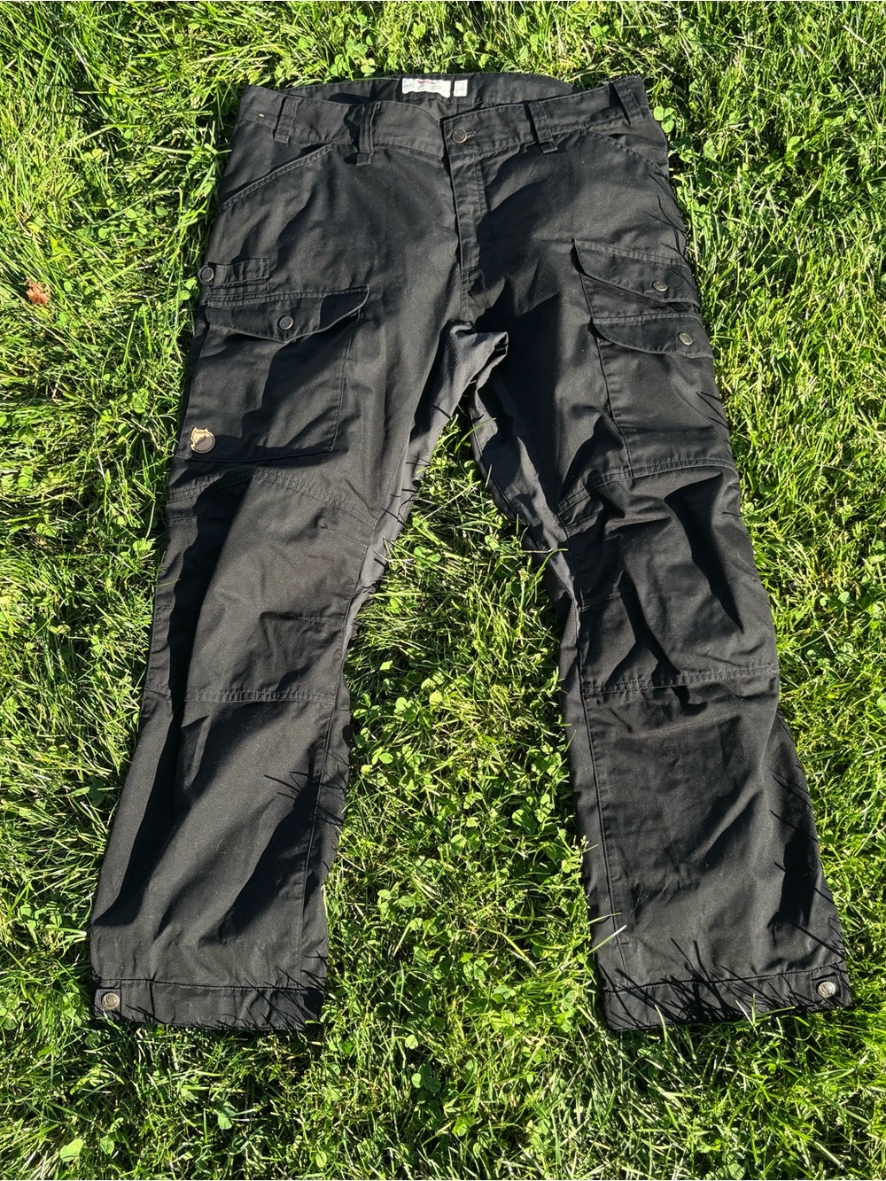 Fjallraven Black Men's Cargo Pants with Utility Pockets